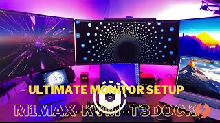 Ultimate Desk Setup Guide - Share Triple Montior between 2 Macs/Computer using KVM + Dock Station