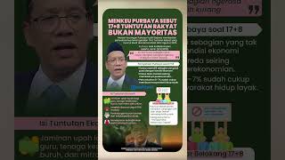 Menkeu Purbaya soal 17+8 Tuntutan Rakyat: Itu Suara Sebagian Kecil Masyarakat