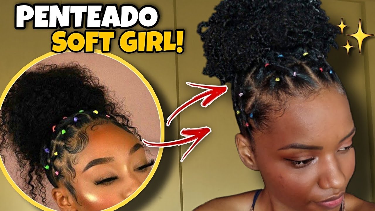 COQUE COM ELÁSTICO COLORIDO | PENTEADO GRINGO