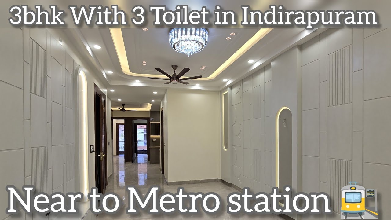 Near to Vaishali Metro station Big Size 3bhk Builder Flat In Indirapuram Ghaziabad 