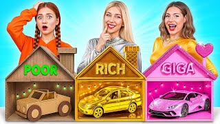 One Colored House Rich vs Broke vs Giga Rich | Funny Situations by Multi DO Girls