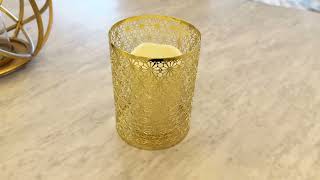 Candle Holder Set of 3 Champagne Gold Metal