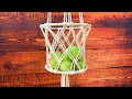 DIY Macrame Fruit Hanger - DIY macrame hanging basket