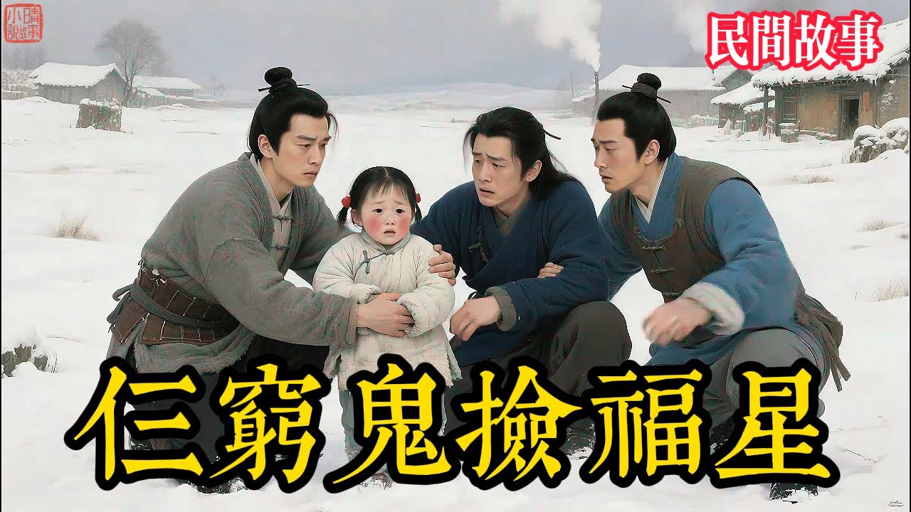 大雪夜三個窮光蛋撿棄嬰，村裡人笑掉大牙！沒想到她是福星轉世，枯井冒奶，鋤頭挖金，一夜暴富驚呆眾人！#民间故事 #故事頻道 #听书 #民間故事 #有聲書 #說書 #睡前故事 #情感