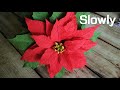 ABC TV | How To Make Poinsettia Paper Flower From Crepe Paper (Slowly) - Craft Tutorial
