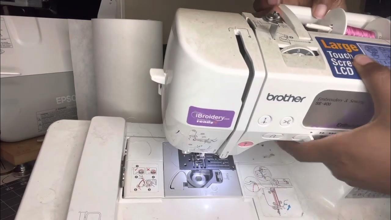 How to thread brother se400 embroidery machine YouTube