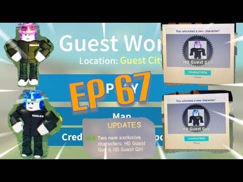 Roblox Guest World Episode 67 How To Get Hd Guest Guy Hd Girl Youtube - roblox guest world gameplay