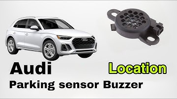 Locatie van de zoemer van de parkeersensoren van Audi.
