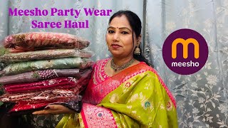 Beautiful Party Wear Saree Haul From Meesho  screenshot 2