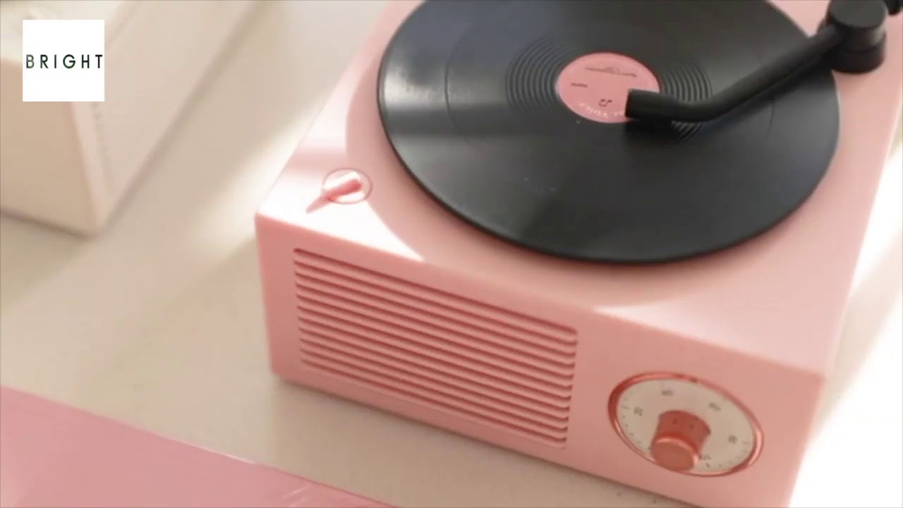 Atomic Bluetooth Retro Vinyl Player Wireless Mini Stereo Speakers - YouTube