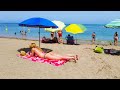 Benalmadena Malaga, Spain Beach Walk in July 2021 [4K]