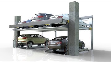 Semi Automated Car Parking System without Pit - Parkonfor 11 - 3D