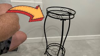 Kavlium Plant Stand Indoor Outdoor Tall Black Metal Rustproof Stable Plant Stand Unboxing