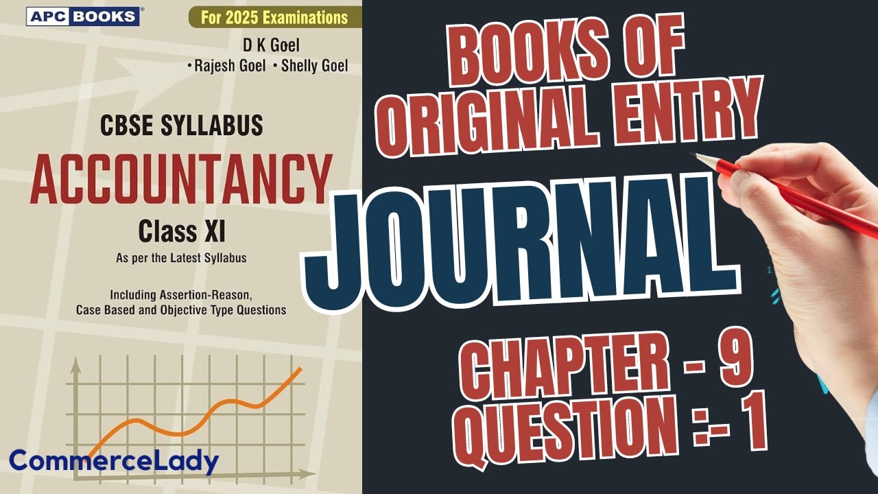 Books of Original EntryJournal Ques.no.1 D.k Goel solution Class