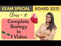 Full Biology In One Video || Class 10 || CBSE Boards 2021 || Revision + Questions