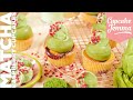 Matcha white chocolate  raspberry cupcakes  cupcakejemma