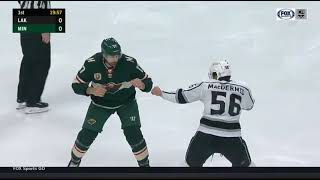 Marcus Foligno vs Kurtis MacDermid Fight | Kings vs Wild 1-28-21 screenshot 1