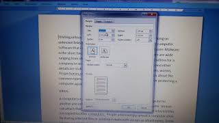 Page Margin in MS Word for class  5