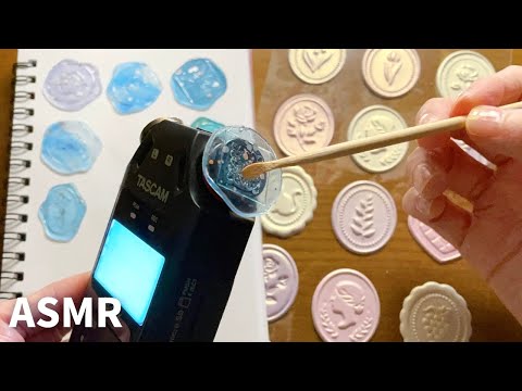 【ASMR】シールをマイクに付けて耳かきで引っ掻く音（囁き声あり、ear to ear、whisper）【音フェチ】