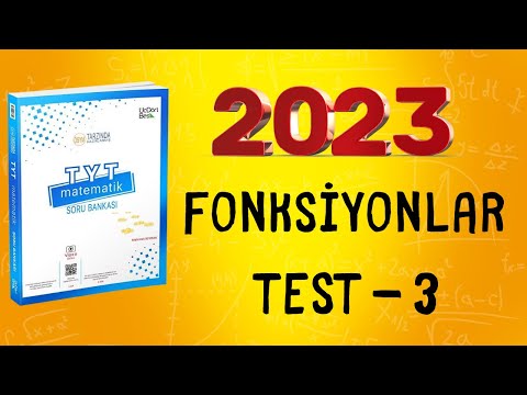 2023 | 345 TYT MATEMATİK SORU BANKASI ÇÖZÜMLERİ | FONKSİYONLAR TEST 3