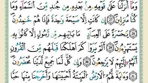 سورة ﴿ يَسِٓؐ ﴾ ٭بصوت القارئ هشام الهراز مكتوبة / القرأن الكريم برواية ورش@