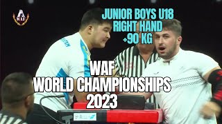 2023 WAF +90 KG RIGHT HAND JUNIOR BOYS U18 ALL MATCHES
