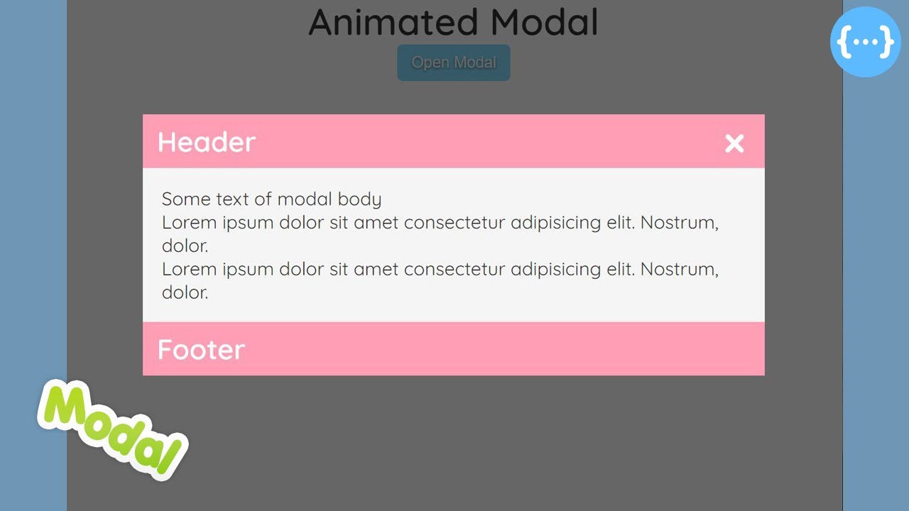 How To Create Modal In Html Css Javascript | practise code - YouTube
