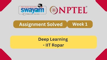 Deep Learning - IIT Ropar Week 1 || NPTEL ANSWERS 2024 #nptel #nptel2024 || NPTEL 2024