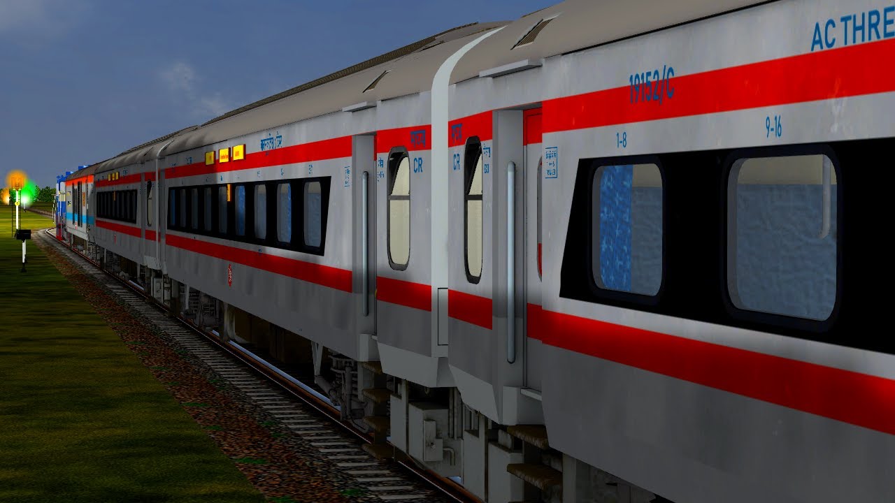 Swarna Jayanti Rajdhani Express with Paintless LHB Coaches In Indian ...