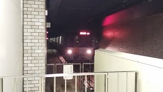 【警笛あり】高速進入する札幌市営地下鉄 東西線　大通駅に到着