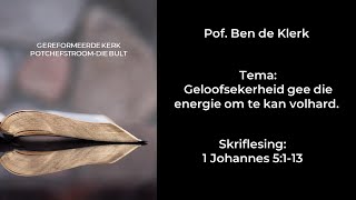 11 Junie 2023 Oggenddiens Prof. Ben de Klerk