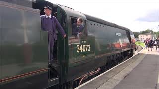 EAST LANCASHIRE RAILWAY - VISIT STEAM LOCOMOTIVE  34072 - 257 SQUADRON