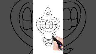How to draw Patrick Star folding surprise 🎨✨Как нарисовать Патрика Стар: складной рисунок-сюрприз🪄