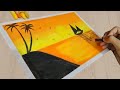 How to Draw Sunset Scenery step by step | #drawing 