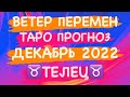 ♉️ТЕЛЕЦ♉️. ВЕТЕР ПЕРЕМЕН. ДЕКАБРЬ 2022. ТАРО ПРОГНОЗ.