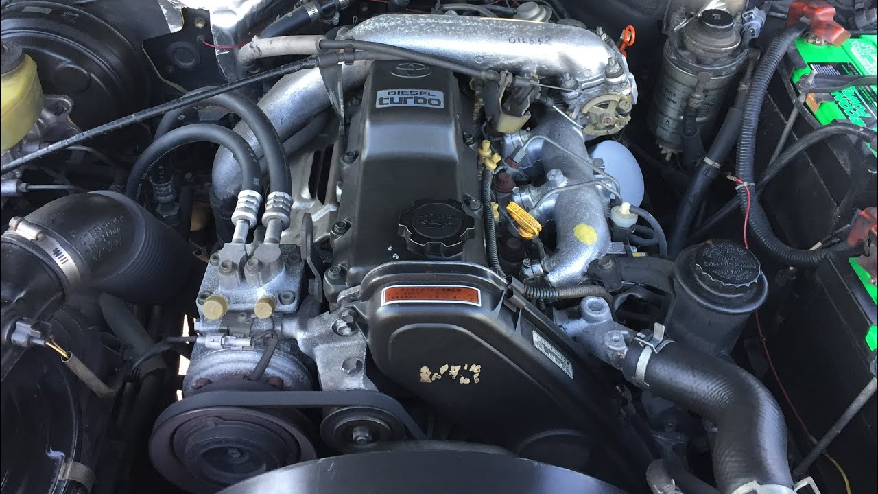 1995 Toyota Land Cruiser Prado KZJ78 Diesel Engine Revving YouTube