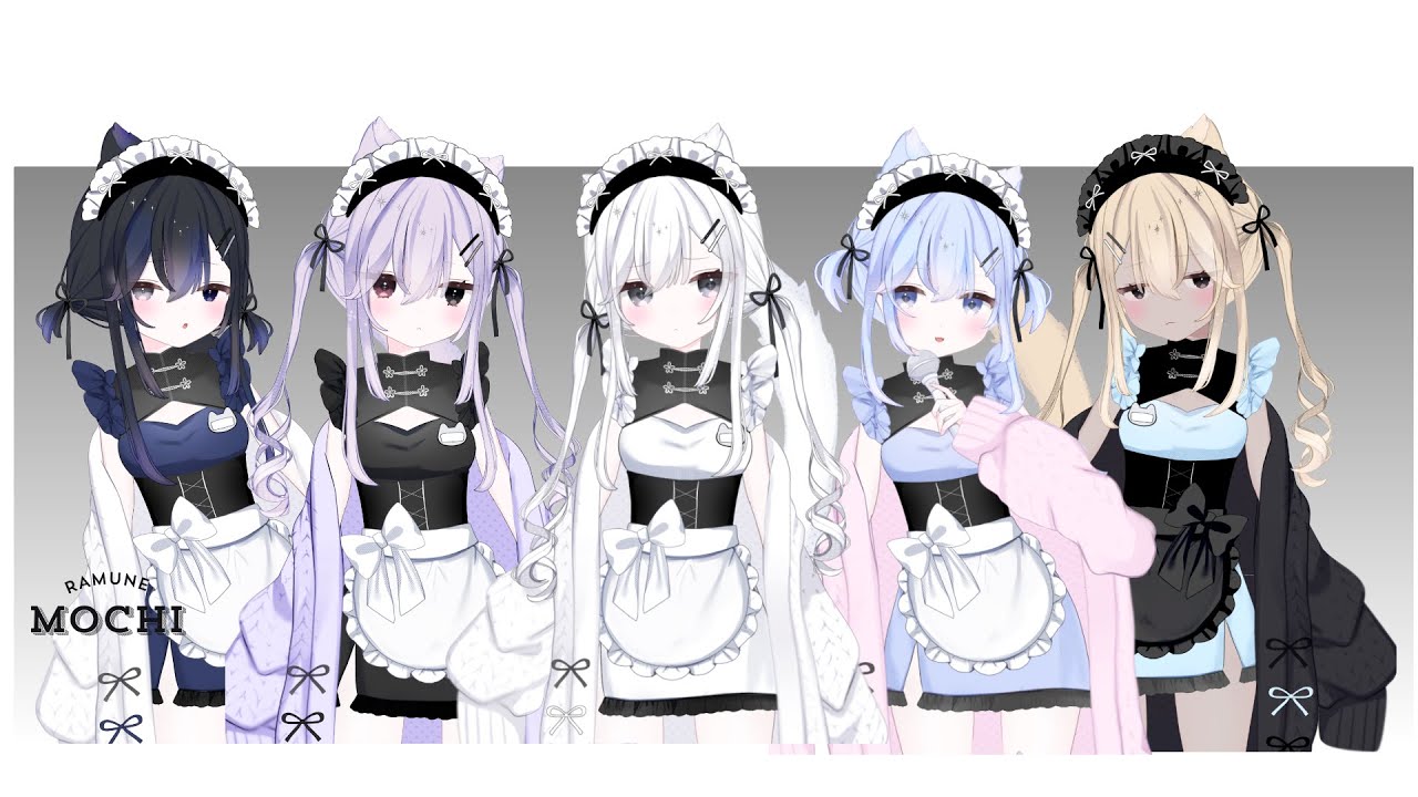 Live2dモデル】おもちちゃいな色変え 表情 髪型 カスタム可能【汎用