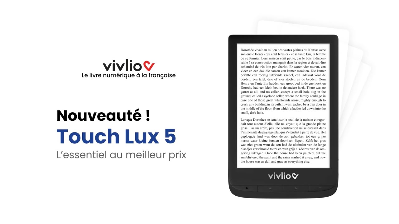 La liseuse Touch Lux 5 Vivlio, l'essentiel au meilleur prix 