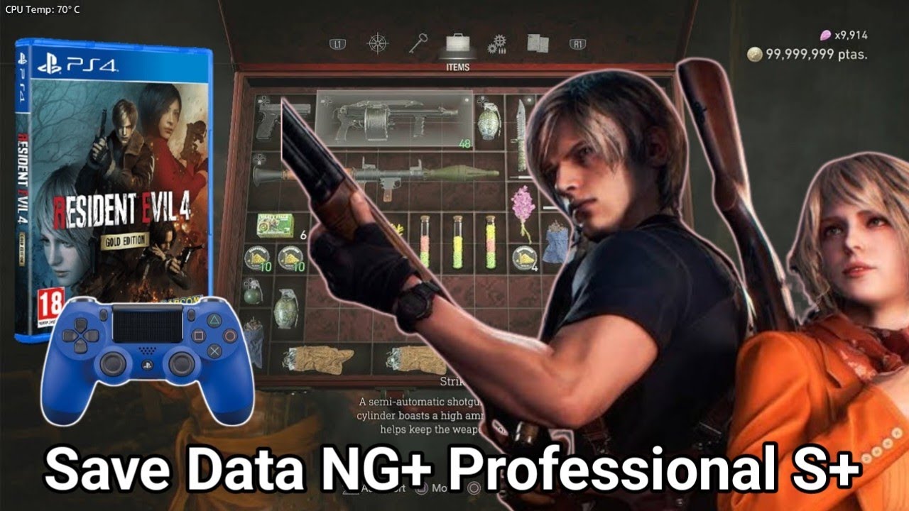 [PS4] Resident Evil 4 Remake Save Data NG+ Professional S+ Unlimited ...