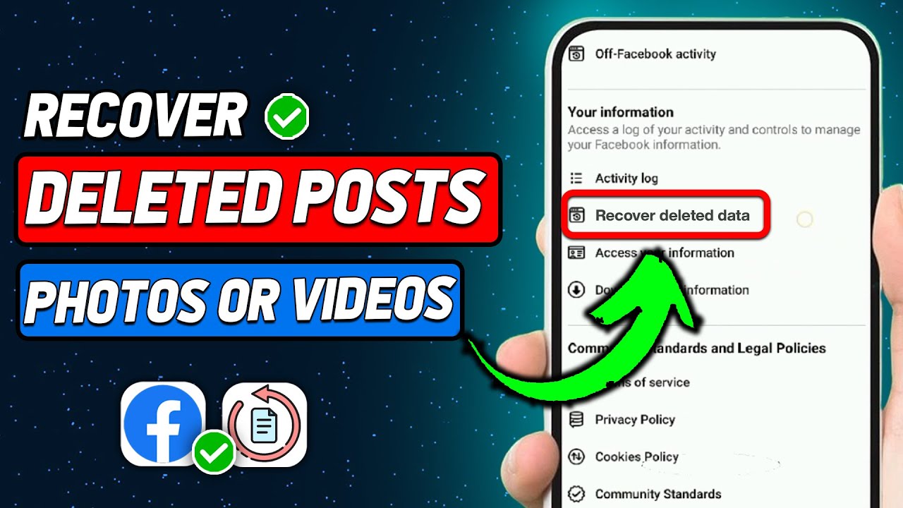How To Recover Deleted Posts/ Photos/ Videos On Facebook (2025 New ...