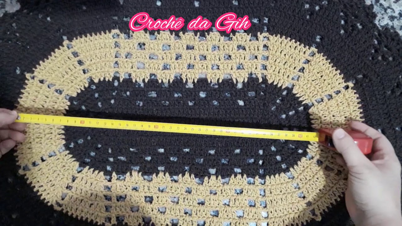 Como aumentar o cumprimento do tapete oval... 