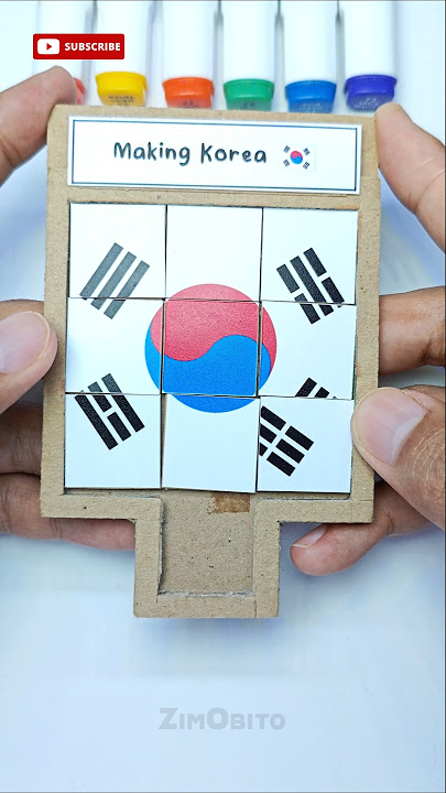 Make Korea 🇰🇷 DIY Cardboard Puzzle Game easy