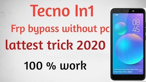 Tecno In1 frp bypass without pc