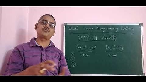 Concept of Duality in LPP - BSc Statistics