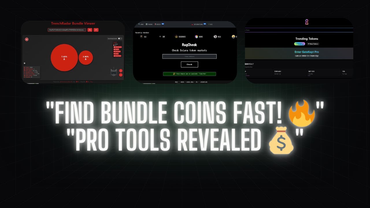 Secret Tools to Identify Solana Meme Coin Bundles! 🚀 Used by Pro Traders