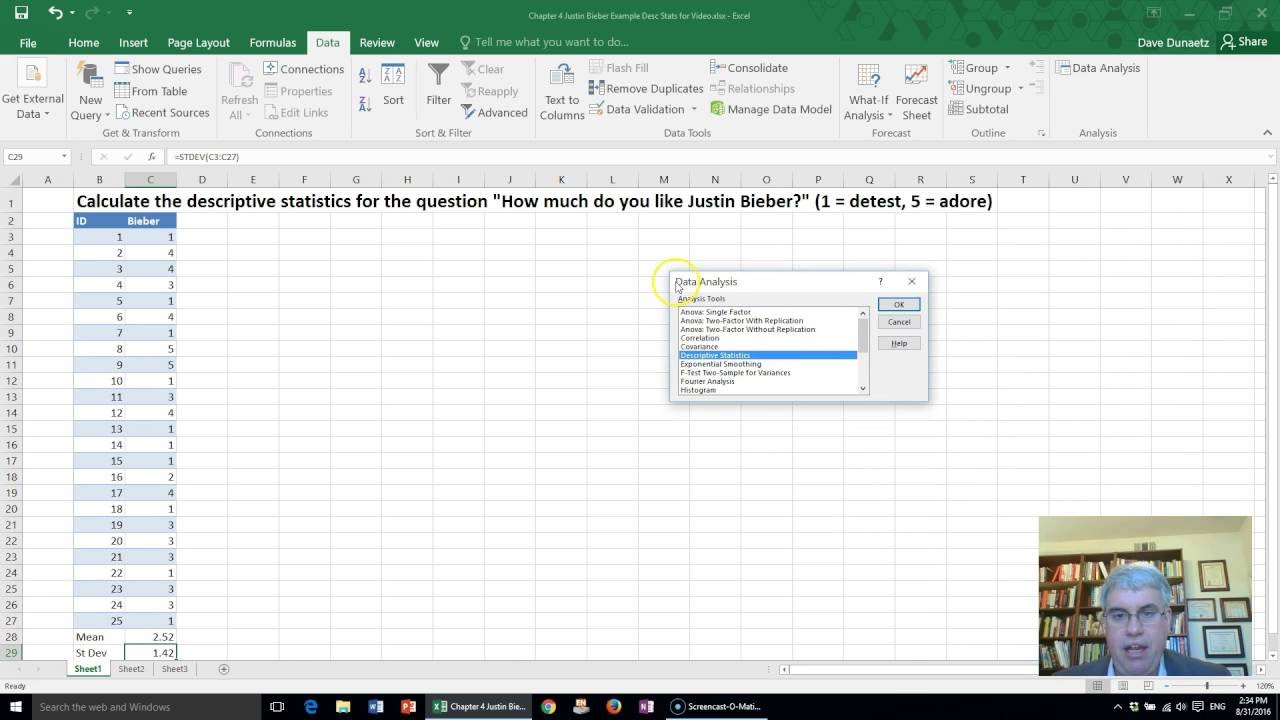 excel for statistics. ¿how to compute some descriptive statistics with case  selection? - Microsoft Community Hub