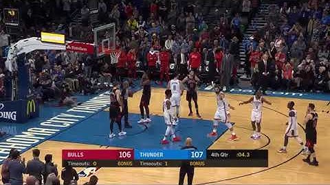Steven Adams banks home the first clutch free throw