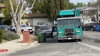 La sanitation 36261 on recycling route on 2-17-23