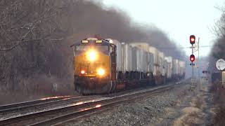 *This* Is Why Trains Can Be Dangerous! UP Train Hits Horn 7 Times! Giant CSX Manifest Train! + More!