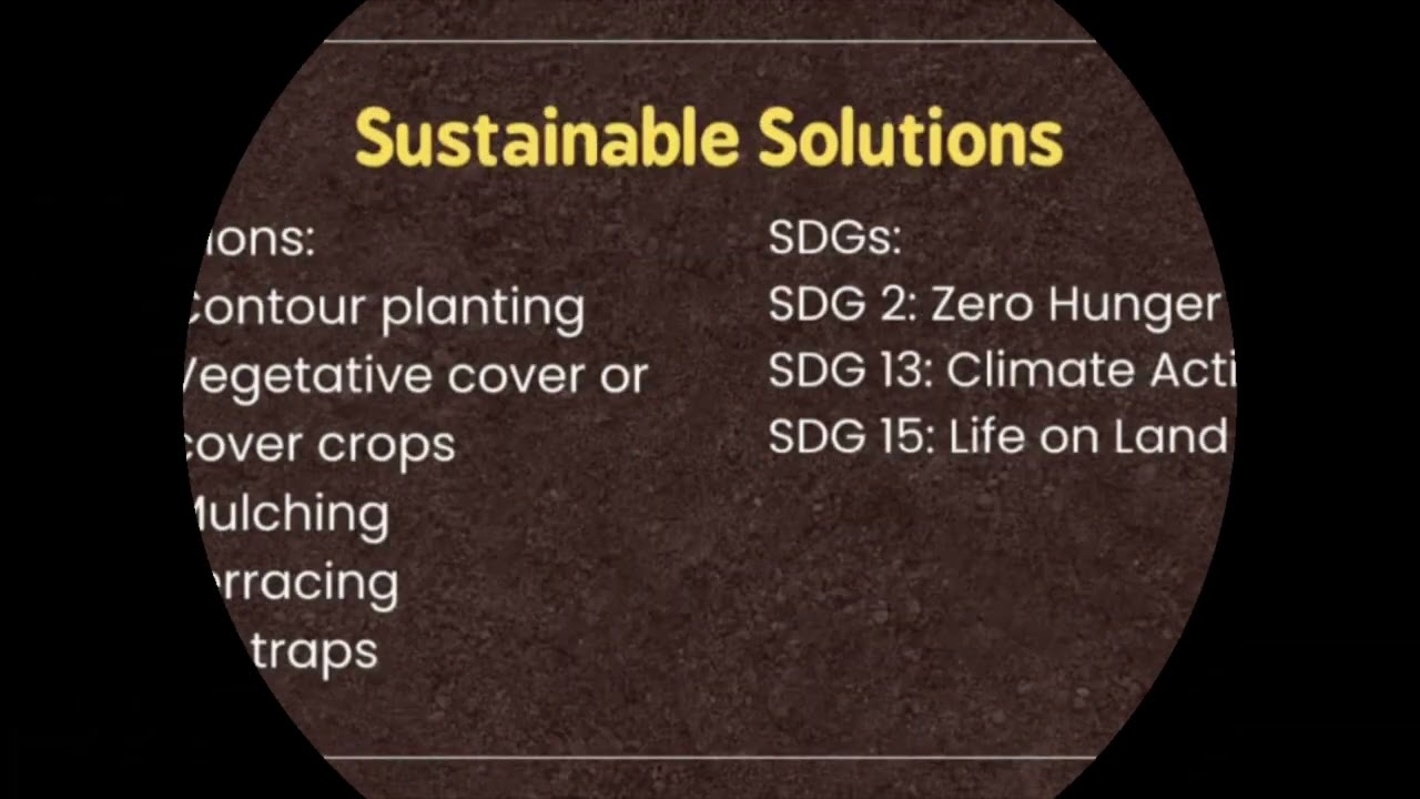 SOIL EROSION PROBLEM CAUSES AND SUSTAINABLE SOLUTIONS